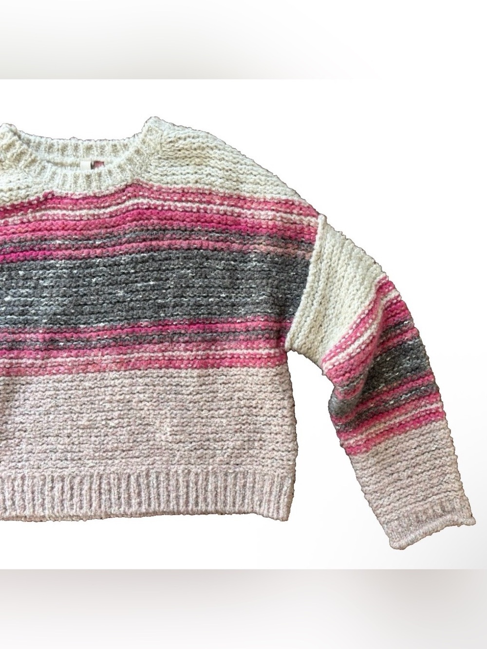 Pilcro Anthropologie Wool Blend Thick Knit Sweater Size Large Cozy Made In Italy - Picture 5 of 6
